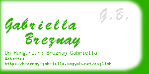 gabriella breznay business card